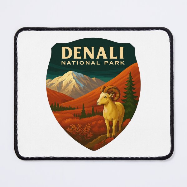 Item preview, Denali National Park Retro Mountain Wilderness Sticker designed and sold by Ismeal Von.