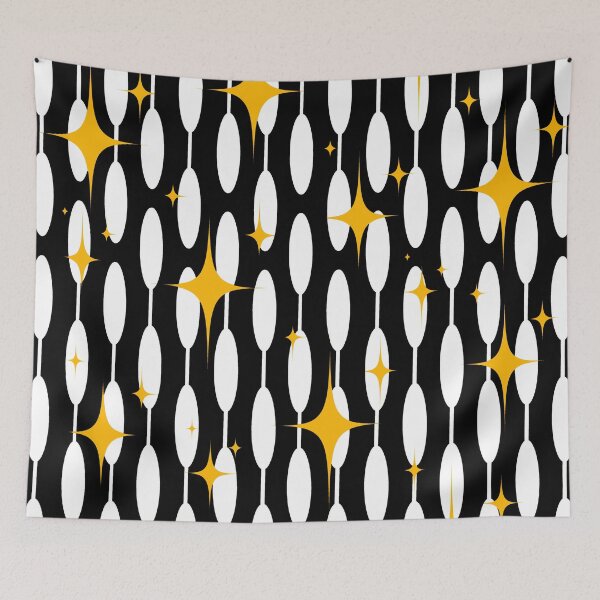 Item preview, Modern Retro Black and White Pattern designed and sold by P9Designs.