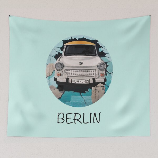 Item preview, Car Mural on the Berlin Wall – Vibrant Street Art Photography designed and sold by photo-travel.