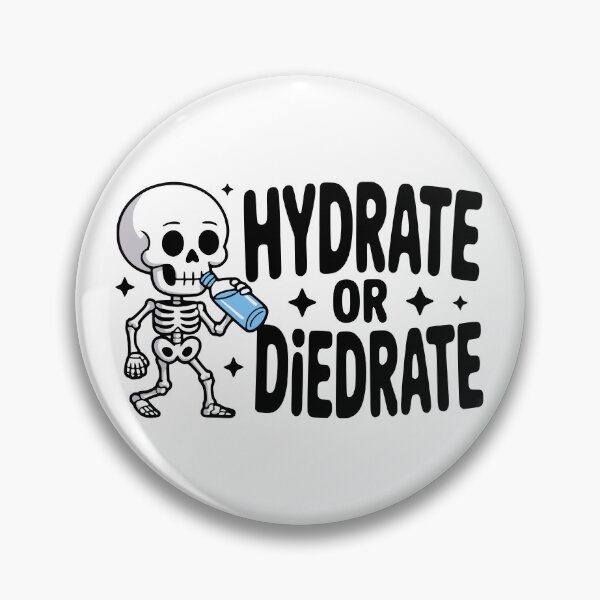 Item preview, Hydrate or Diedrate! Cute Skeleton Hydration Pun designed and sold by PMCreative.