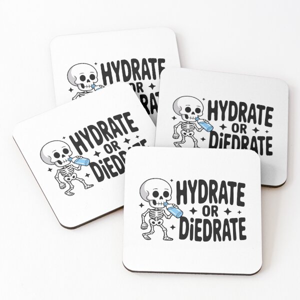 Item preview, Hydrate or Diedrate! Cute Skeleton Hydration Pun designed and sold by PMCreative.