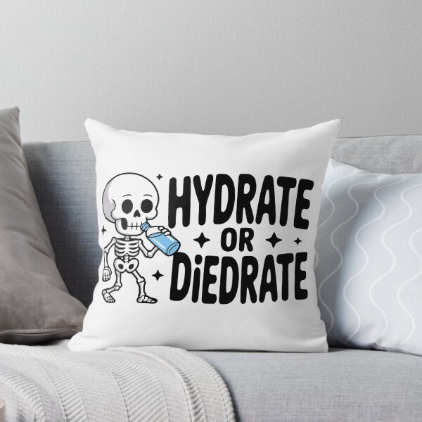 Item preview, Hydrate or Diedrate! Cute Skeleton Hydration Pun designed and sold by PMCreative.