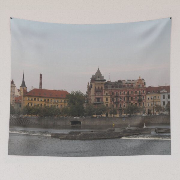 Item preview, Vltava River in Prague – Scenic Cityscape Along the Riverbank designed and sold by photo-travel.