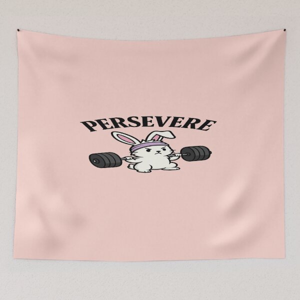 Item preview, Strong Bunny – Cute Weightlifting - Persevere designed and sold by FAONIM.