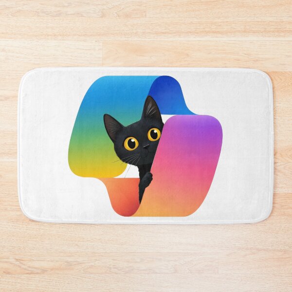 Item preview, Curious black Cat in the copilot logo designed and sold by YONKO STORE.