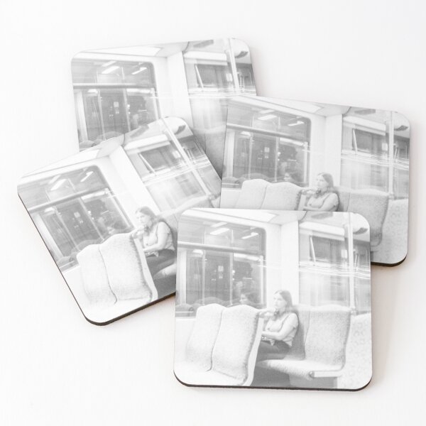 Item preview, Berlin Metro Scene – Minimalist Black & White Photography designed and sold by photo-travel.