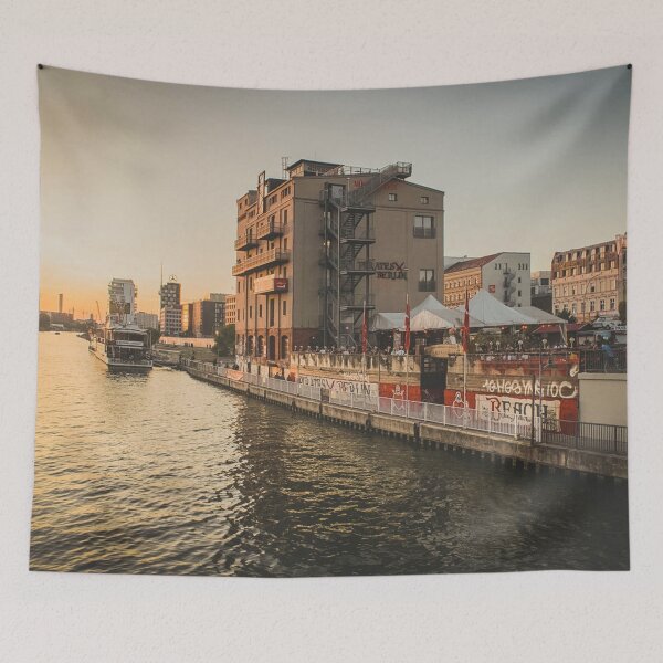 Item preview, Sunset on the Spree River – Berlin Cityscape designed and sold by photo-travel.