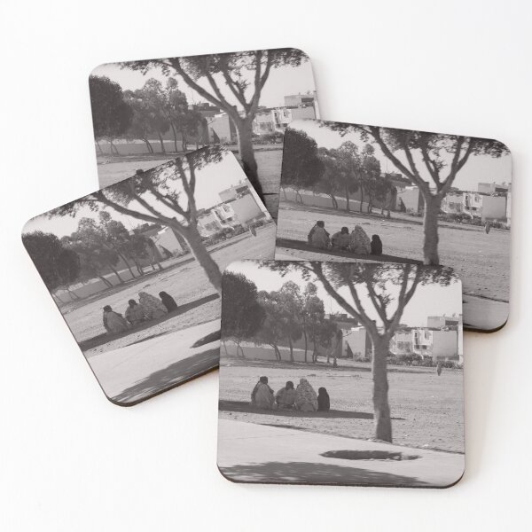 Item preview, Agadir Black & White Scene – Woman Sitting in the City designed and sold by photo-travel.