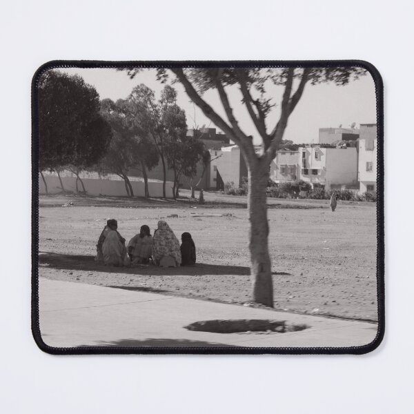 Item preview, Agadir Black & White Scene – Woman Sitting in the City designed and sold by photo-travel.