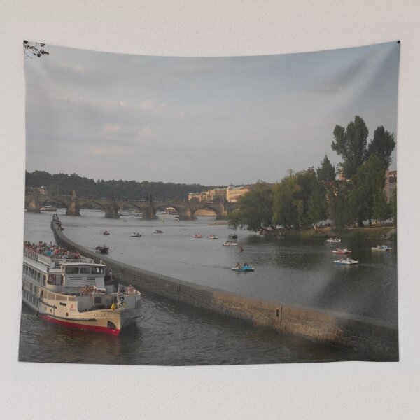 Item preview, Vltava River in Prague – Scenic Cityscape and River Photography designed and sold by photo-travel.