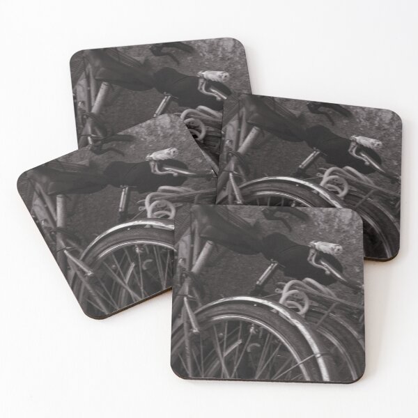 Item preview, Bicycle Detail in Black & White – Minimalist Urban Photography designed and sold by photo-travel.