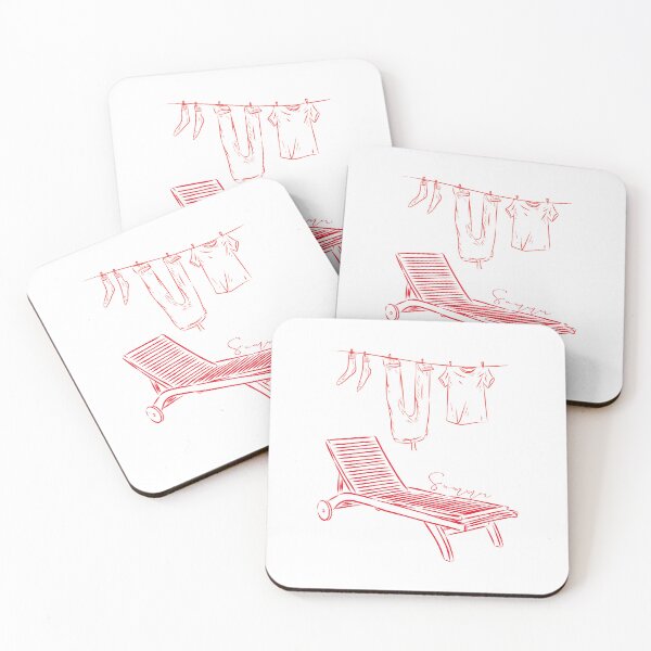Item preview, Hand Drawn Garden Lounger & Clothesline designed and sold by MetaMuralStudio.