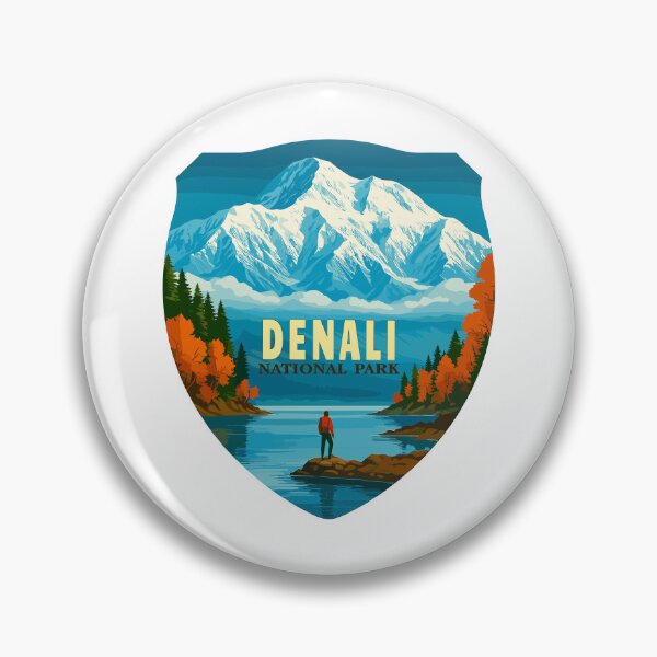 Item preview, Denali National Park Retro Mountain Wilderness Sticker designed and sold by Ismeal Von.