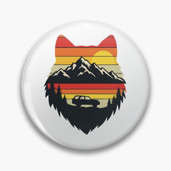 Artikelvorschau, Wolf Overland Badge – Retro Off-Road entworfen und verkauft von Timegraf.