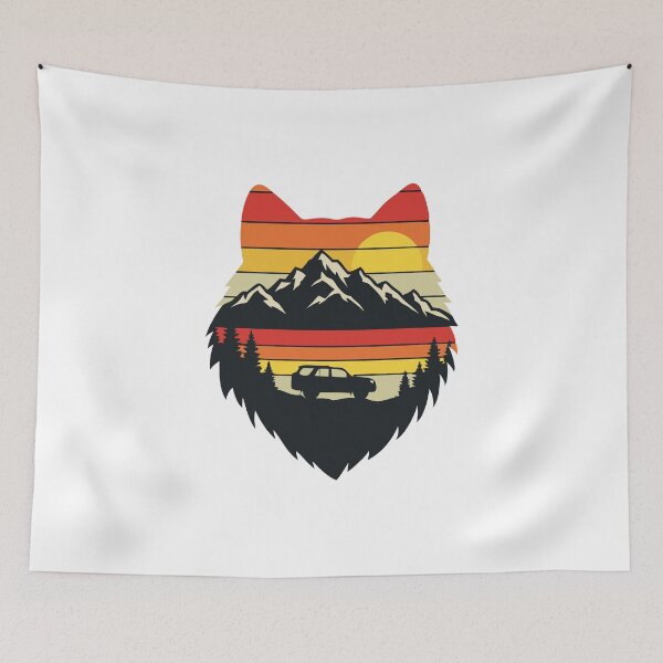 Artikelvorschau, Wolf Overland Badge – Retro Off-Road entworfen und verkauft von Timegraf.