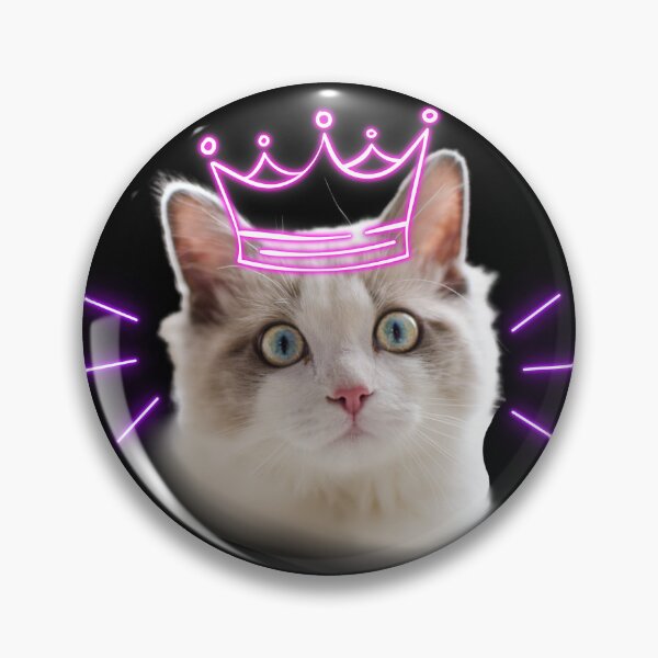 Item preview, You Are Purrrrfect – Cute Cat with Neon Crown designed and sold by ZdunekDesign.