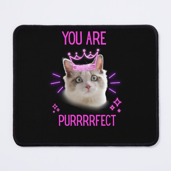 Item preview, You Are Purrrrfect – Cute Cat with Neon Crown designed and sold by ZdunekDesign.