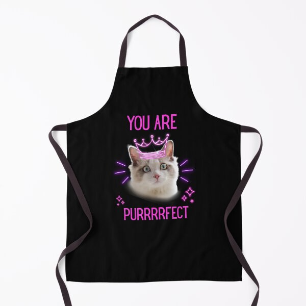 Item preview, You Are Purrrrfect – Cute Cat with Neon Crown designed and sold by ZdunekDesign.