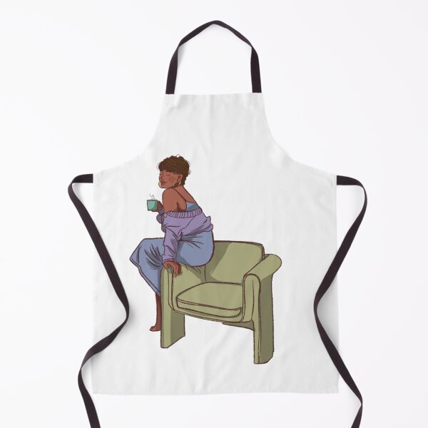 Item preview, A woman with her coffee on the coach designed and sold by Hessah-HA.