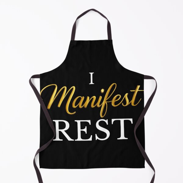 Item preview, I Manifest Rest – Elegant Gold Affirmation for Self‑Care & Stillness designed and sold by PracowniaQrnaChata.
