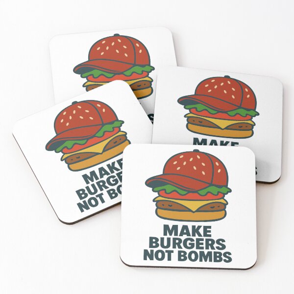 Item preview, Make Burgers Not Bombs Burger Peace Graphic designed and sold by Tabu Touch.