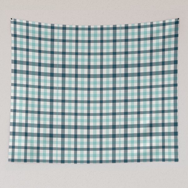 Item preview, Copy of Cottage Core Checkered Plaid Pattern Aqua designed and sold by Prints and Lifestyle.