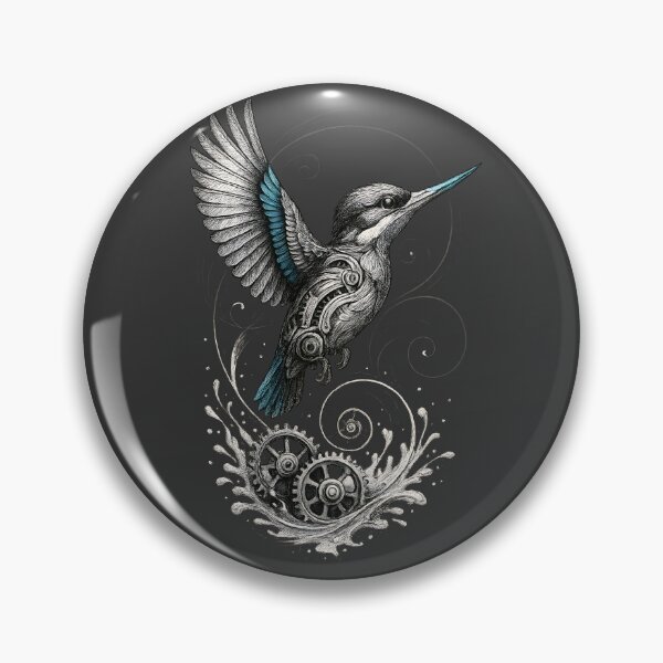 Item preview, Steampunk Kingfisher Rising from Cog & Wave designed and sold by Shoot-The-Moon.