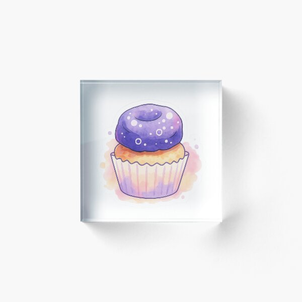 Item preview, Cupcake Dream – Watercolor & Anime Style Sticker designed and sold by Pacika.