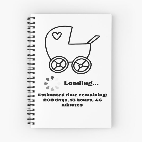 Item preview, Baby loading, announce pregnancy - 200 days left designed and sold by LiskoDesign.