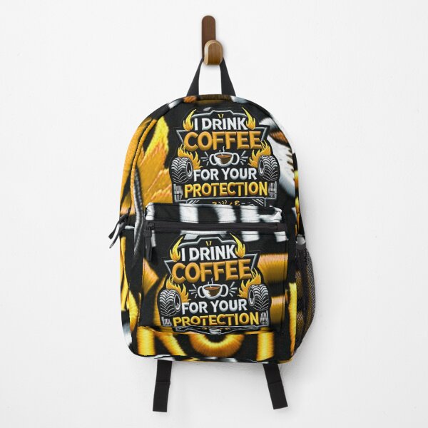 Item preview, I Drink Coffee for Your Protection  Funny Monster Truck Embroidered Patch Design designed and sold by ArtDesignTp.