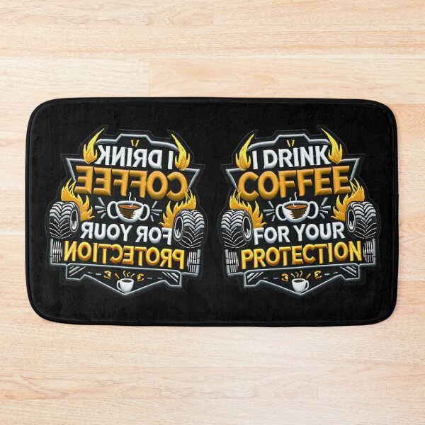 Item preview, I Drink Coffee for Your Protection  Funny Monster Truck Embroidered Patch Design designed and sold by ArtDesignTp.