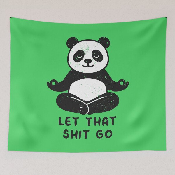 Item preview, Let That Shit Go - Vintage Meditating Panda Design designed and sold by Art Happens.