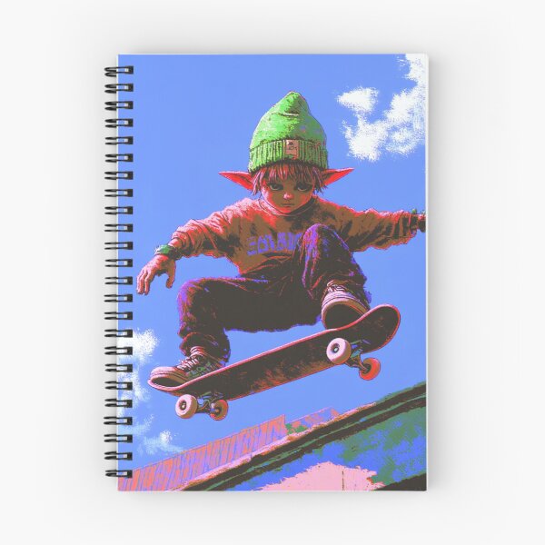 Item preview, Elf boy in the air on a Skateboard designed and sold by V-Fantasy.