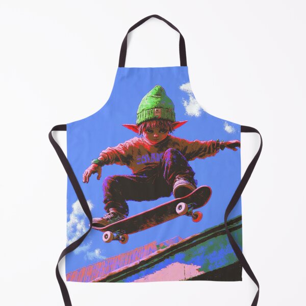 Item preview, Elf boy in the air on a Skateboard designed and sold by V-Fantasy.