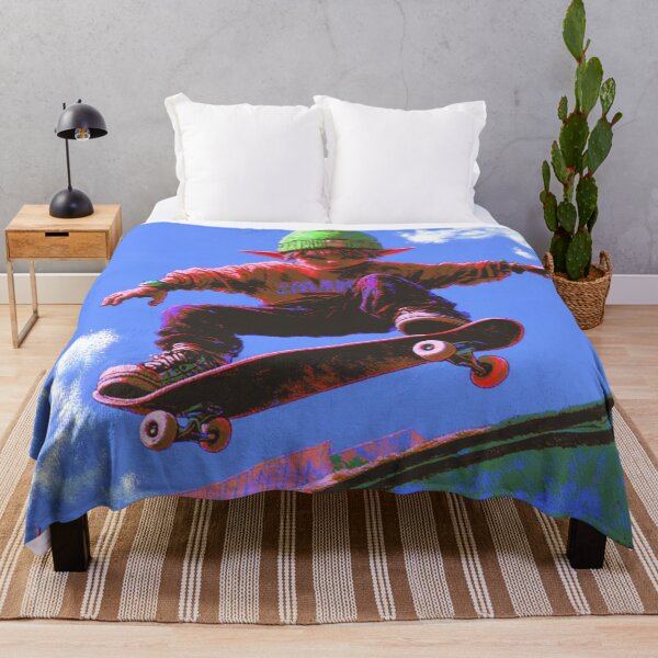 Item preview, Elf boy in the air on a Skateboard designed and sold by V-Fantasy.