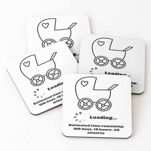 Item preview, Baby loading, announce pregnancy - 100 days left designed and sold by LiskoDesign.