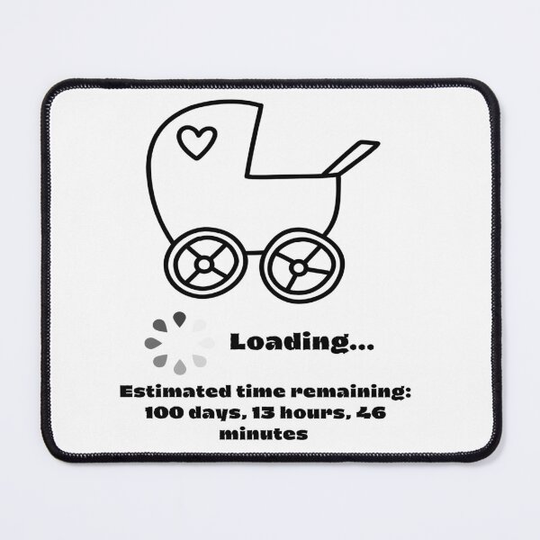 Item preview, Baby loading, announce pregnancy - 100 days left designed and sold by LiskoDesign.
