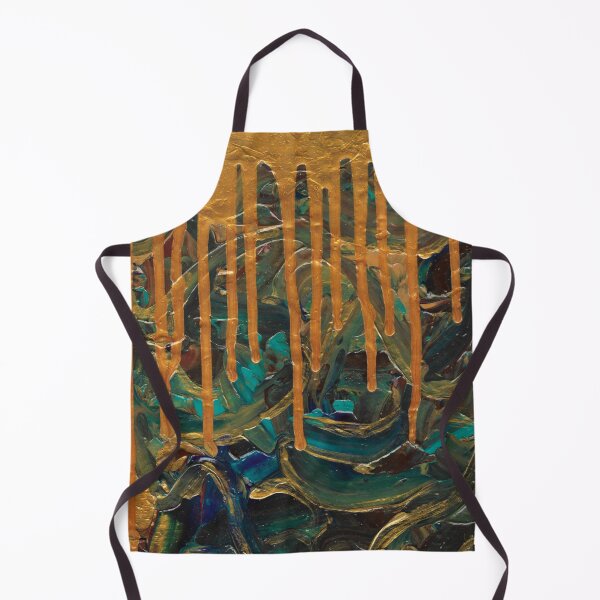 Item preview, Liquid Gold Lapis Turquoise - Abstract Acrylic Painting designed and sold by GenAumonier.