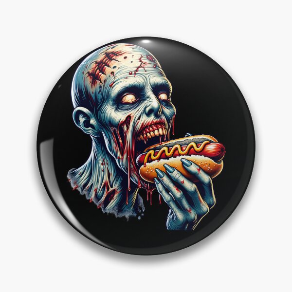 Artikelvorschau, Zombie der einen Hot Dog isst. entworfen und verkauft von ReneMM.