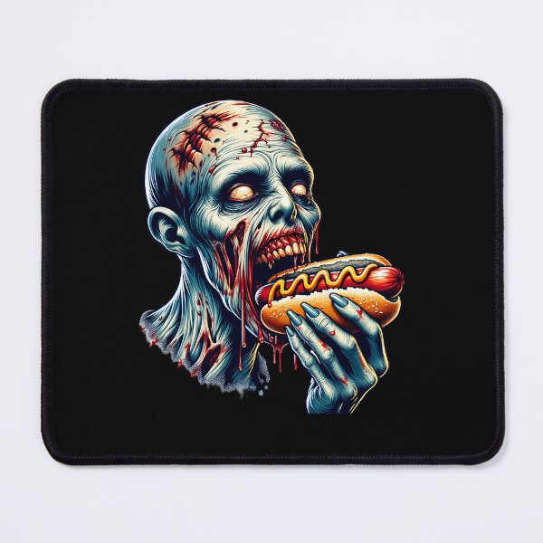 Item preview, Zombie eating a hot dog. designed and sold by ReneMM.