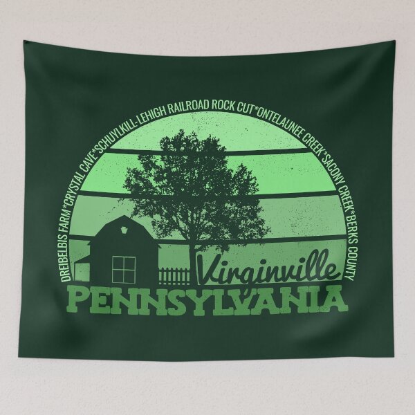 Item preview, Virginville Pennsylvania Sunset Retro Vintage Local Pride Logo designed and sold by CRHPOD20.