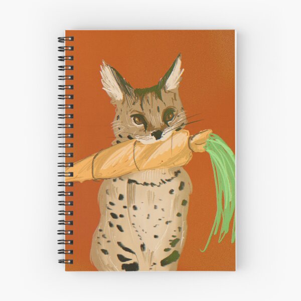 Item preview, Serval with big carrot designed and sold by nateoldrin.