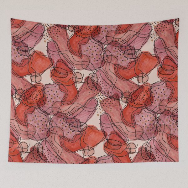 Item preview, Arid Cinders Warm Tone Watercolor and Ink Abstract Pattern designed and sold by GenAumonier.