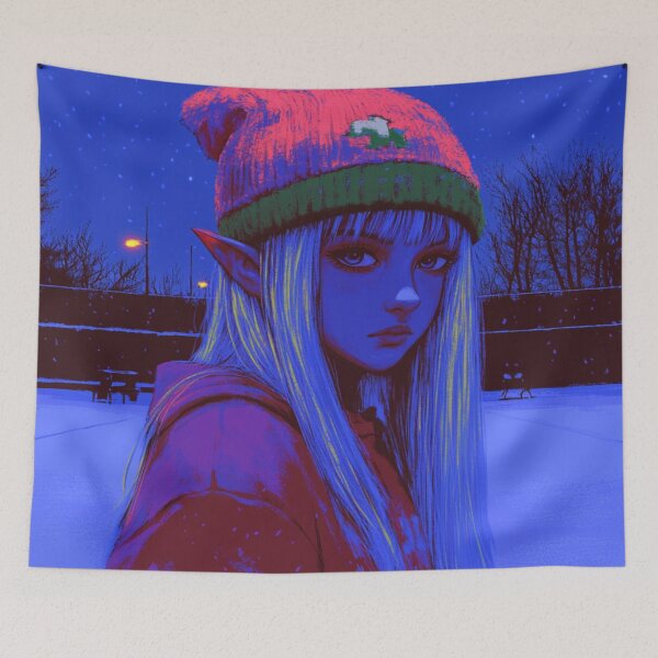 Item preview, Pretty Elf on a Snowy Night designed and sold by V-Fantasy.