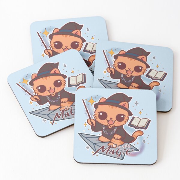 Item preview, Fly with Magic – Wise Wizard Cat Riding Origami in Starry Sky designed and sold by BGMeYou.