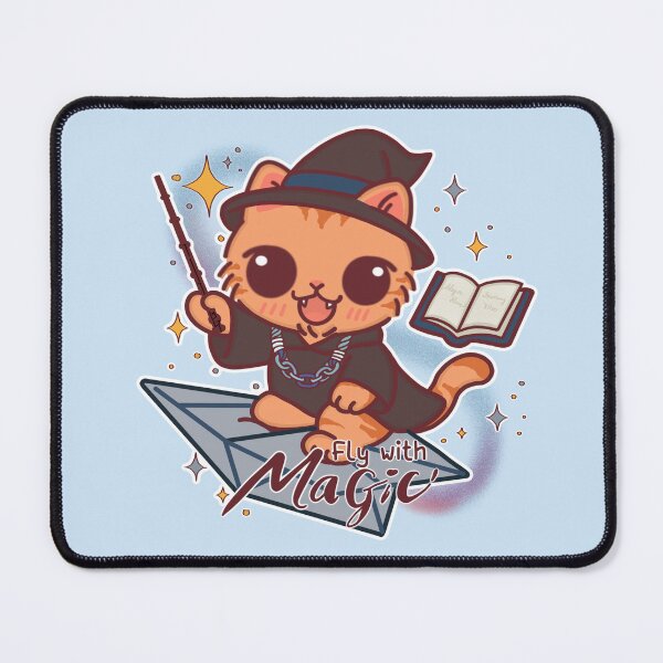 Item preview, Fly with Magic – Wise Wizard Cat Riding Origami in Starry Sky designed and sold by BGMeYou.