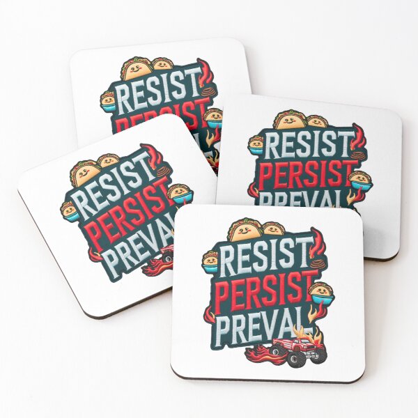 Item preview, Resist Persist Prevail  Bold Taco  Monster Truck Patch Design designed and sold by ArtDesignTp.