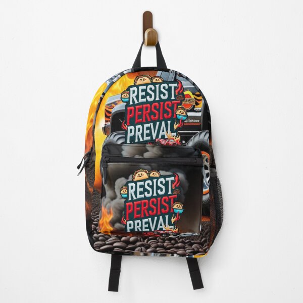 Item preview, Resist Persist Prevail  Bold Taco  Monster Truck Patch Design designed and sold by ArtDesignTp.