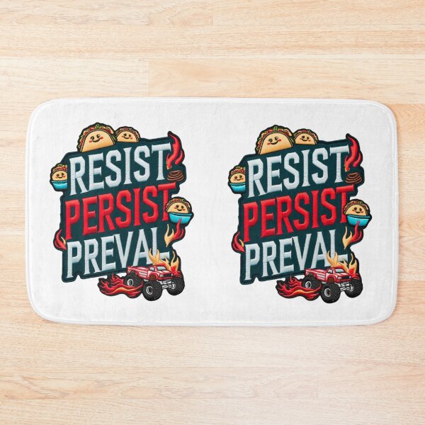 Item preview, Resist Persist Prevail  Bold Taco  Monster Truck Patch Design designed and sold by ArtDesignTp.