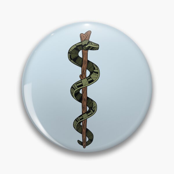 Item preview, Green - Staff of Asclepius designed and sold by Mostly Medical.